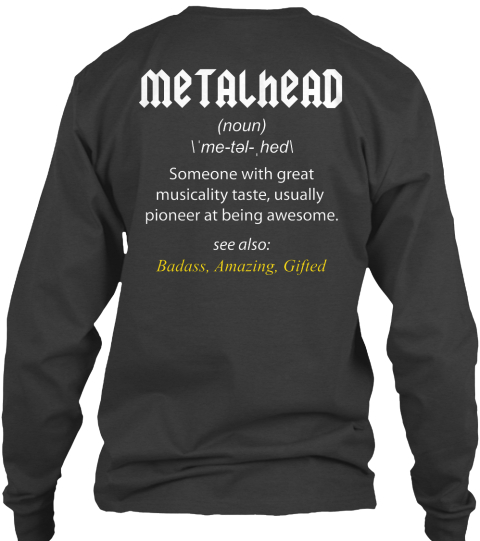 Metalhead Definition Sweatshirt - B - dark grey