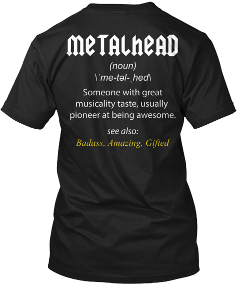 Metalhead Definition T-Shirt - B - Mens - Black T-Shirt