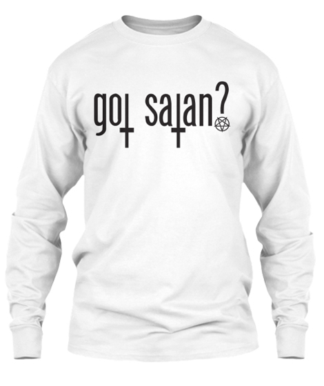 Got Satan Sweatshirt - white sweatshirt