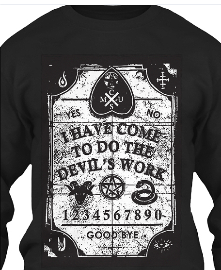 Ouija Devils Work Sweatshirt - Mens - Black T-Shirt - zoom