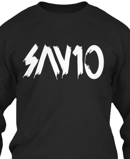 SAY10 Long Sleeve T-Shirt - Mens - Black T-Shirt