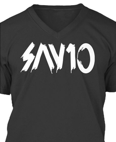SAY10-V-neck-T-Shirt---Mens---Black-T-Shirt