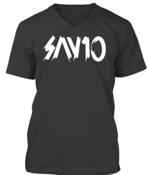 SAY10 V neck T-Shirt - Mens - Black T-Shirt