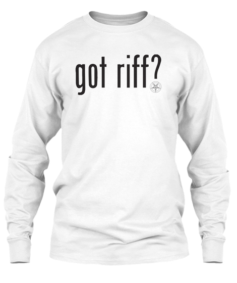 GOT RIFF Sweatshirt - Mens - Got Metal T Shirt Store - HeavyMetalTshirts.net - White Sweatshirt