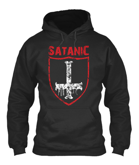 SATANIC UNHOLY ARMY Hoodie - SATANIC T Shirt Store - HeavyMetalTshirts.net - Black Hoodie
