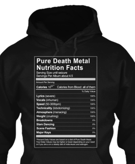 I Love Death Metal Heavy Thrash Music Sweatshirt Hoodie Shirt